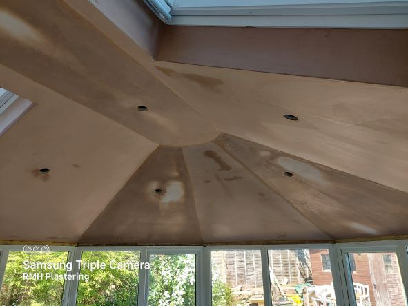 Warmroof ceiling plastering